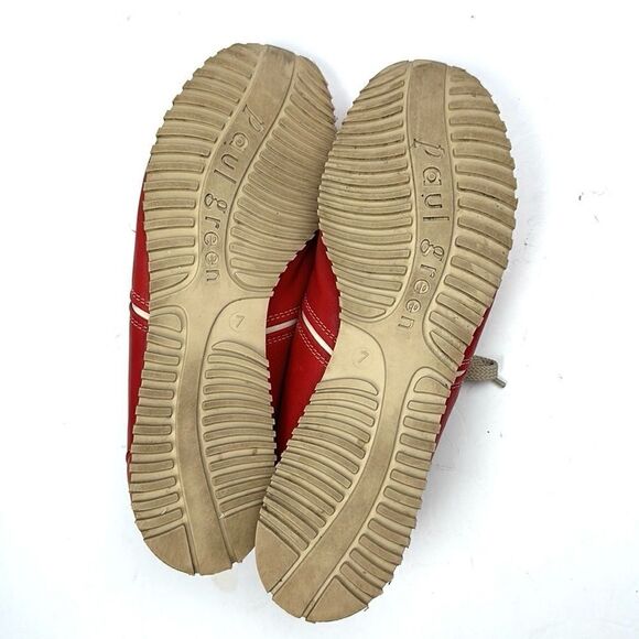 PAUL GREEN Austria Red Leather Lace Up Sneakers US 9,5 - Picture 14 of 15